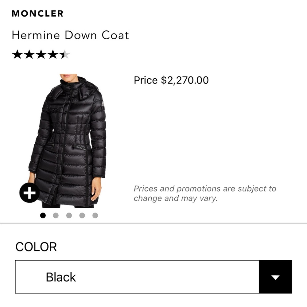 Black moncler coat